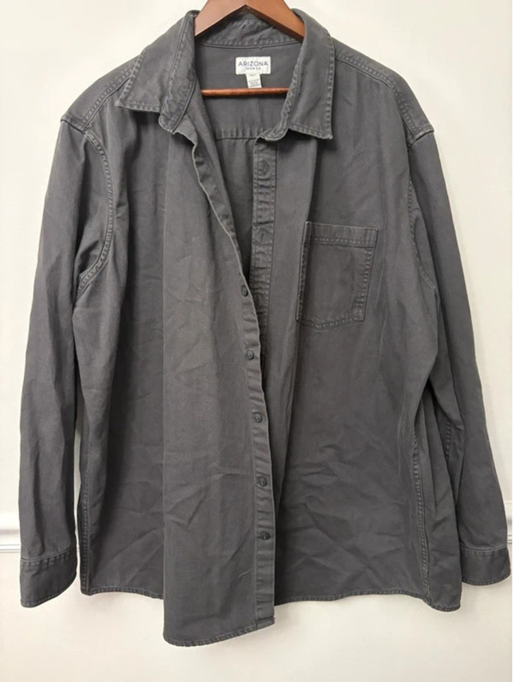 Arizona Jean Co Women’s Oversized Washed Black Shacket 2XLT